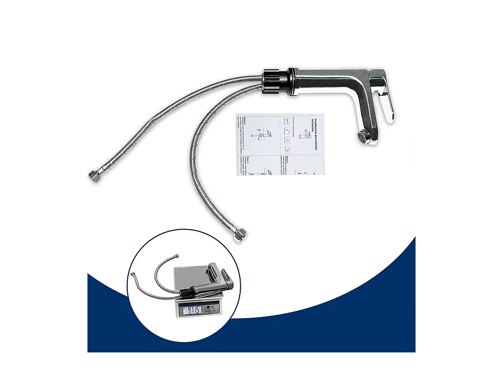 Miscelatore monocomando da bagno per lavabo e bidet cromato lucido