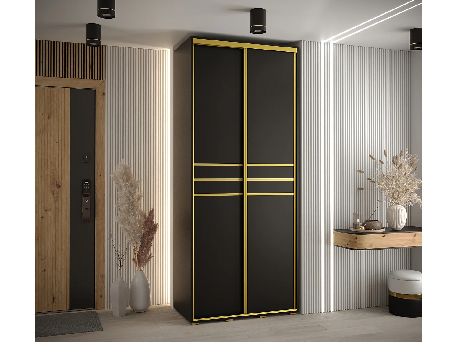 ARMOIRE DAVOS 10 À PORTES COULISSANTES 235,2/100/45 2 portes