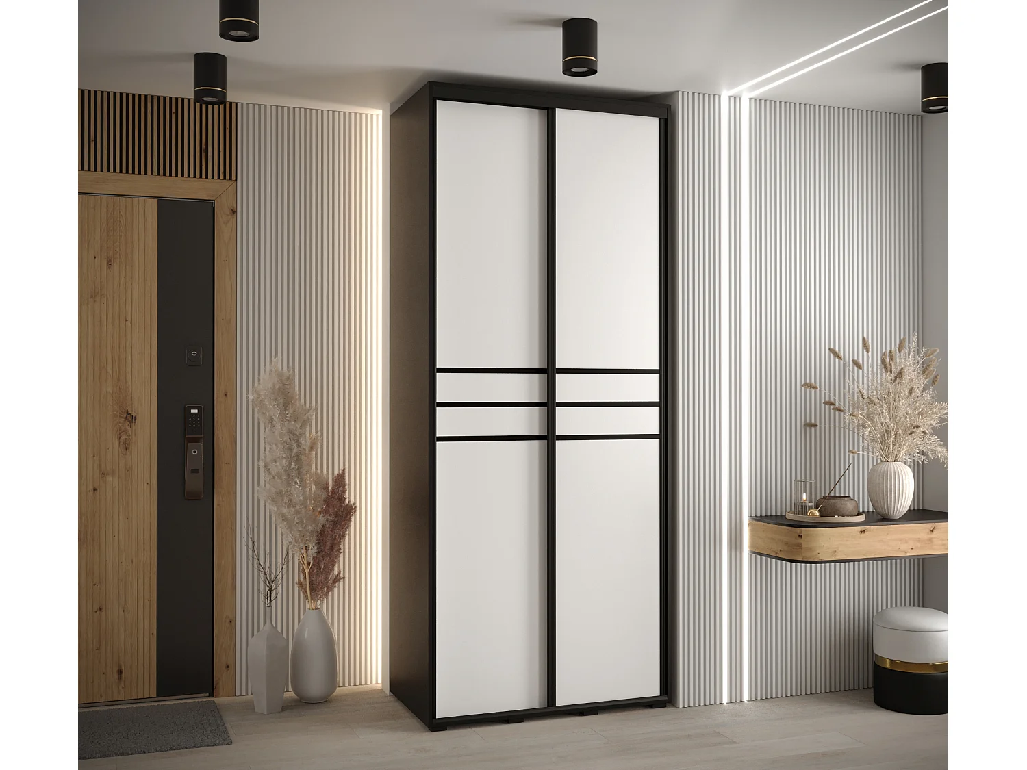 ARMOIRE DAVOS 10 À PORTES COULISSANTES 235,2/100/45 2 portes