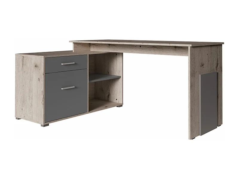 ECKSCHREIBTISCH Como Wellington Eiche / graphit 168 cm / 110 cm / 76 cm