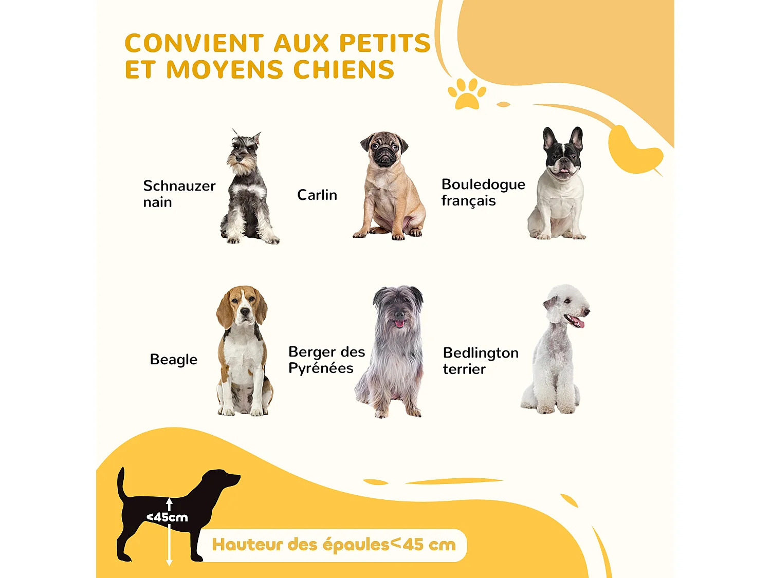 Barrière de sécurité pour chien barrière de protection à 2 panneaux largeur réglable 101-181 cm en bois acier blanc