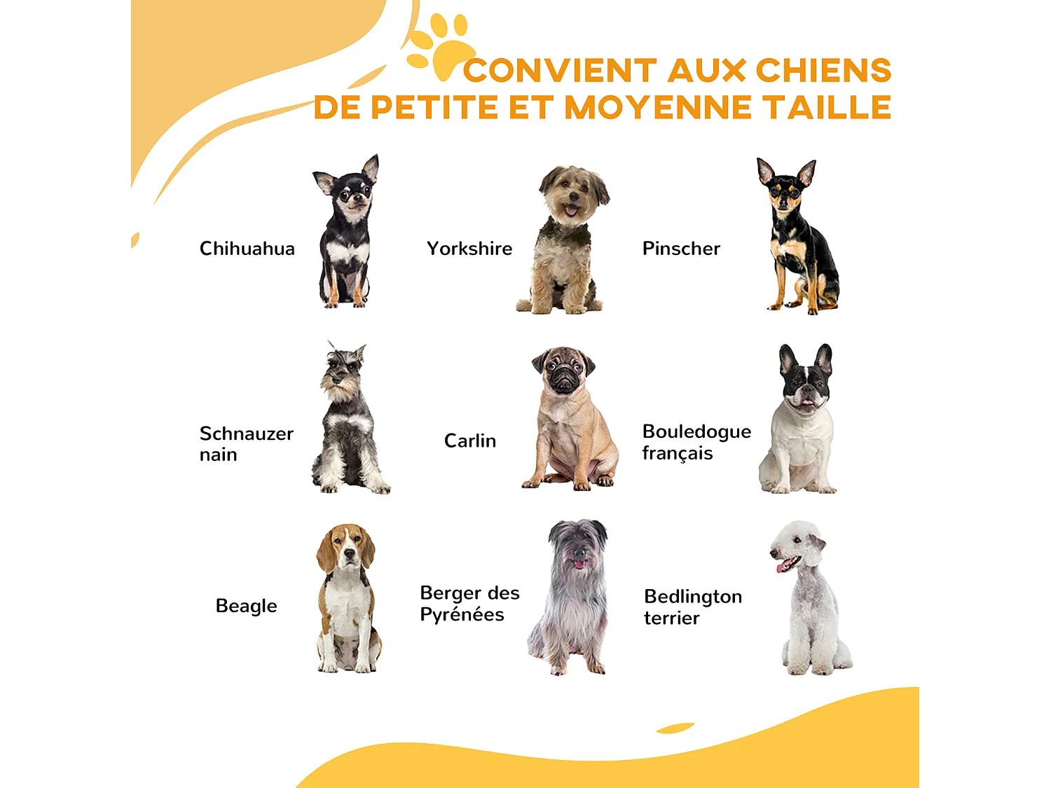 Barrière de sécurité pour chien - barrière à pression ajustable - double système de verrouillage - acier blanc