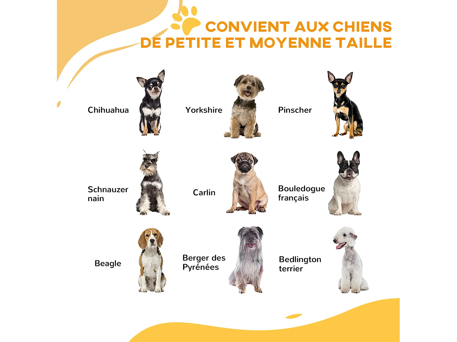 Barrière de sécurité pour chien - barrière à pression ajustable - double système de verrouillage - acier noir