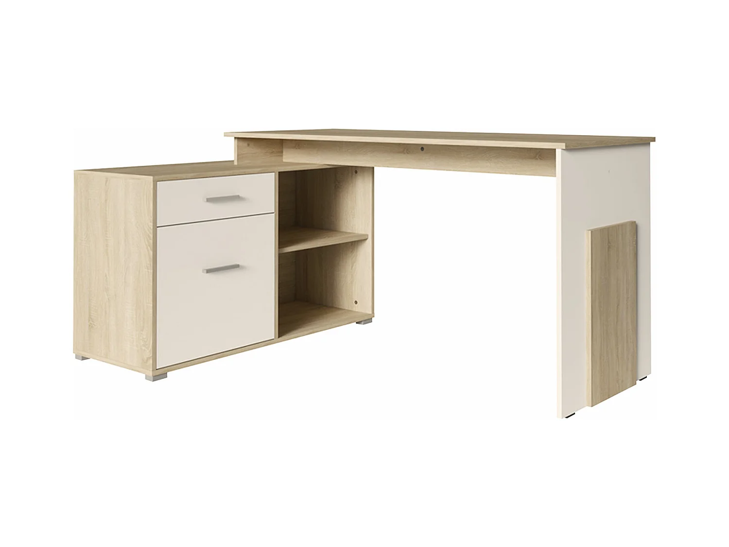 ECKSCHREIBTISCH Como Sonoma Eiche / weiß 168 cm / 110 cm / 76 cm