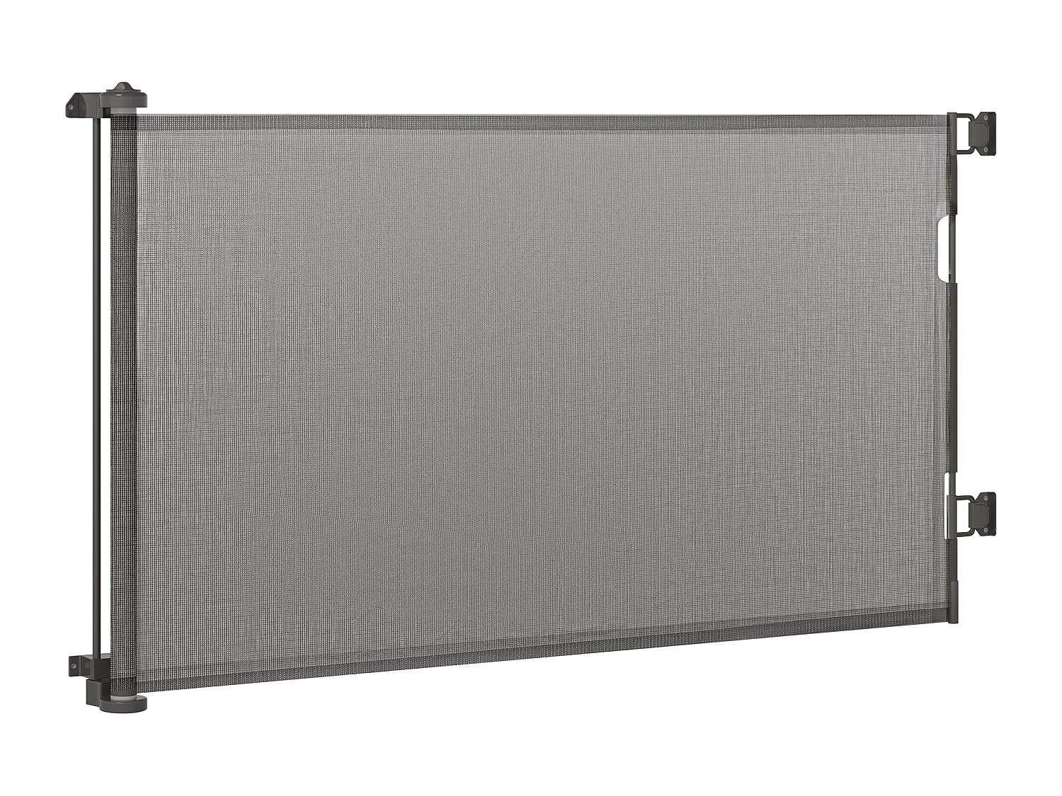 Barrière de sécurité barrière animaux rétractable automatique 1,65L x 0,85H m teslin alu. PVC gris