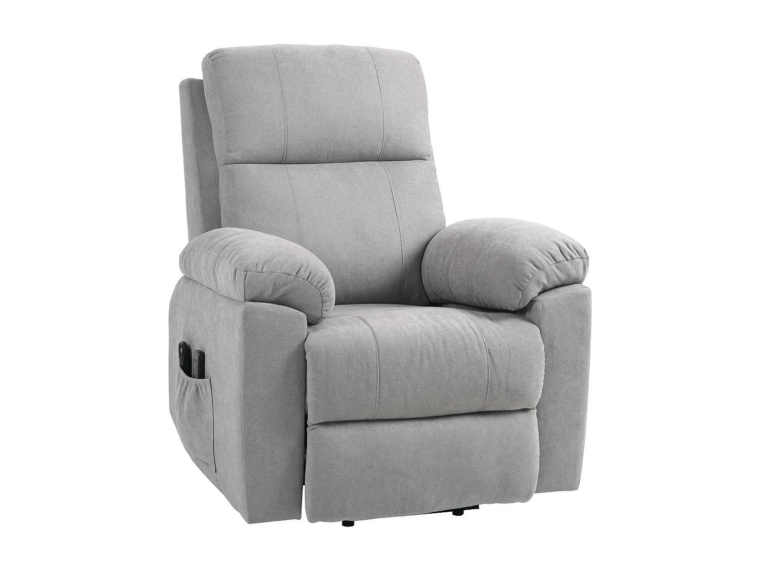 Fauteuil de massage fauteuil releveur électrique inclinaison réglable repose-pied ajustable tissu gris clair