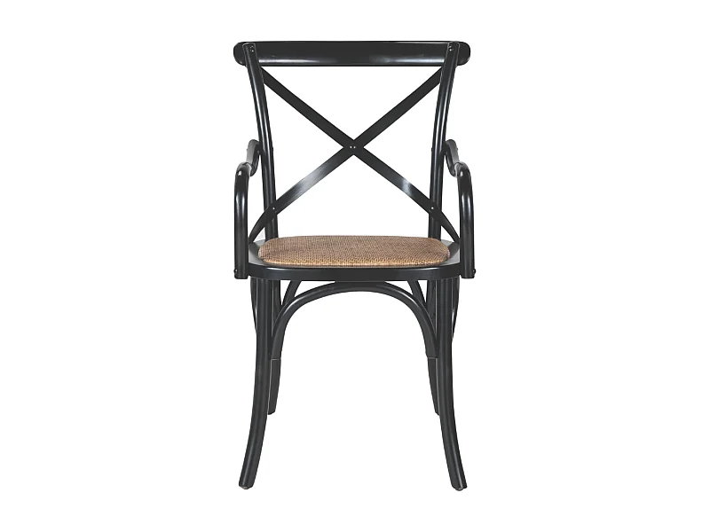 Set van 2 bridge fauteuils van massief hout en webbing L62 cm - BISTROT