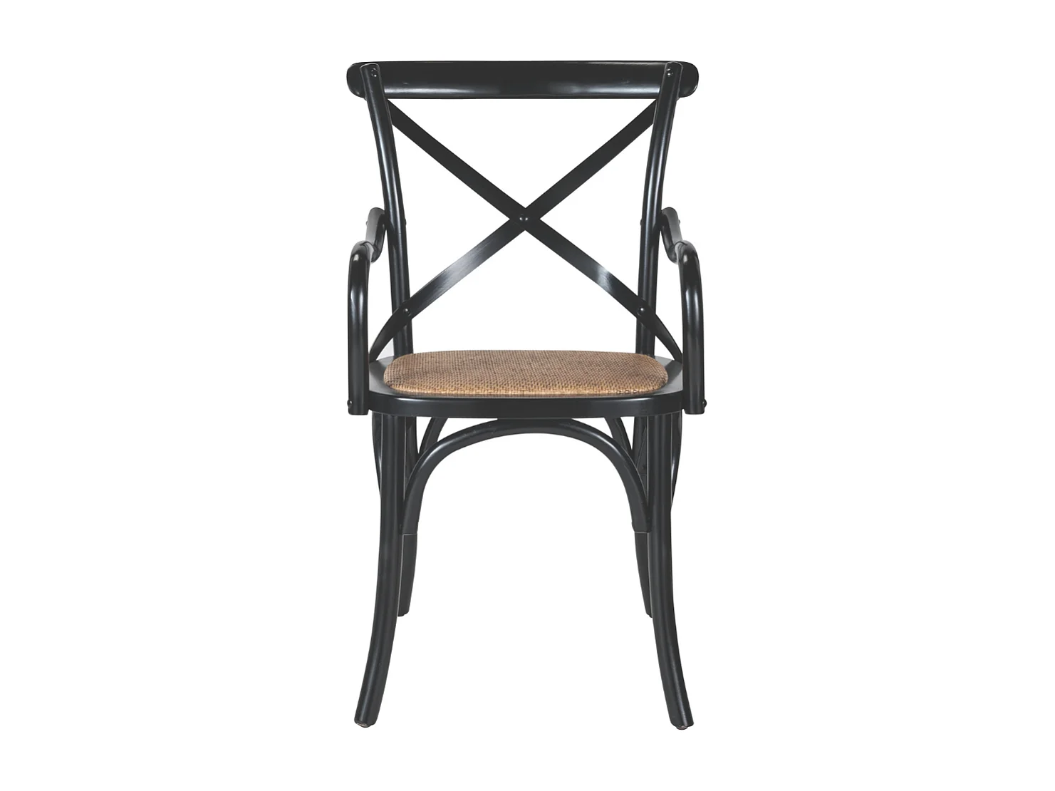 Set van 2 bridge fauteuils van massief hout en webbing L62 cm - BISTROT