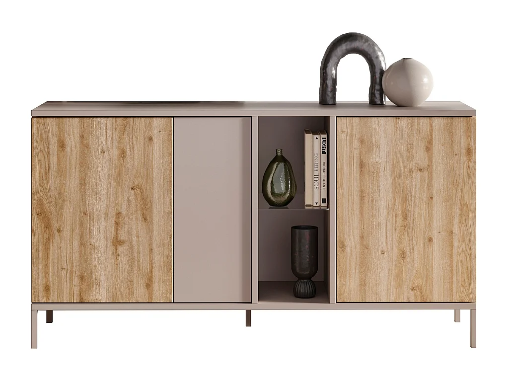 Petit buffet 3 portes et 1 niche L160 cm - GENT