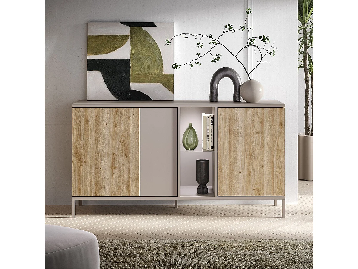 Petit buffet 3 portes et 1 niche L160 cm - GENT