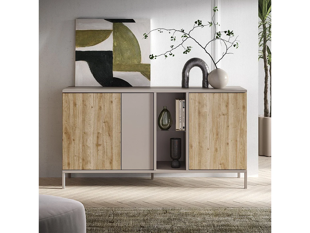 Petit buffet 3 portes et 1 niche L160 cm - GENT