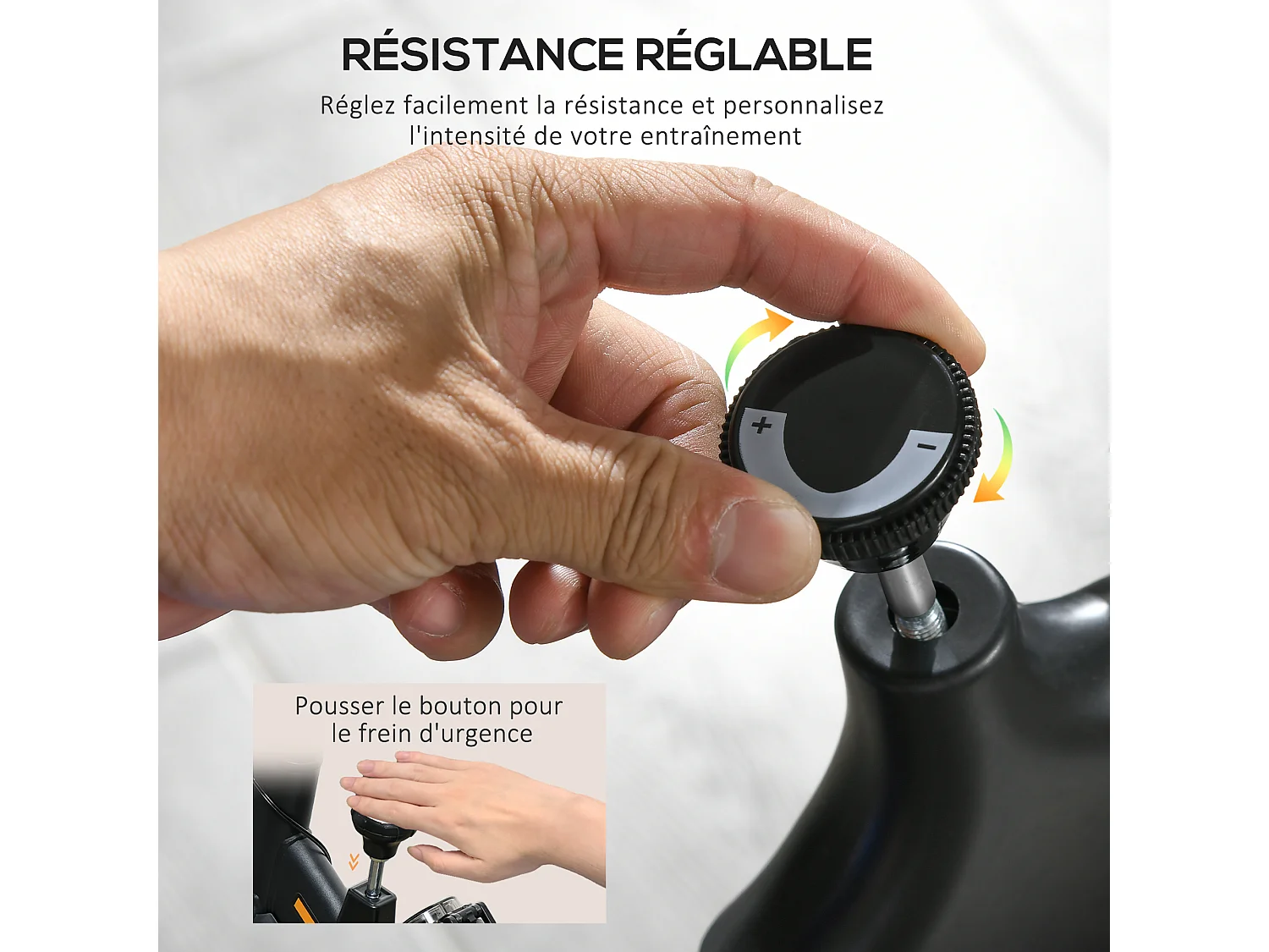 Vélo d'appartement cardio - vélo biking - écran LCD multifonction, selle, guidon réglable, volant inertie 8 Kg - acier bleu noir