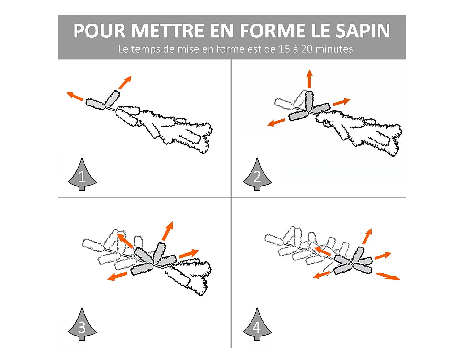 Sapin de Noël artificiel aspect enneigé Ø 100 x 210H cm 968 branches épines imitation Nordmann grand réalisme
