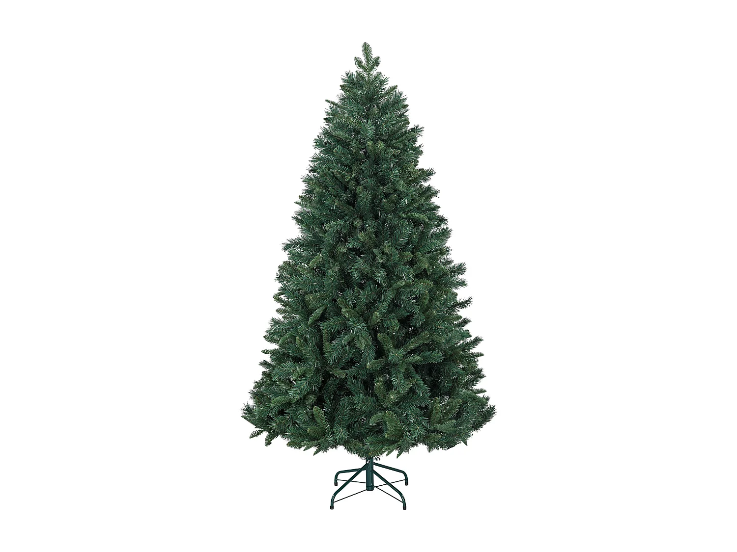Sapin de Noël artificiel H.180 cm 1061 branches épines grand réalisme métal PVC PE vert