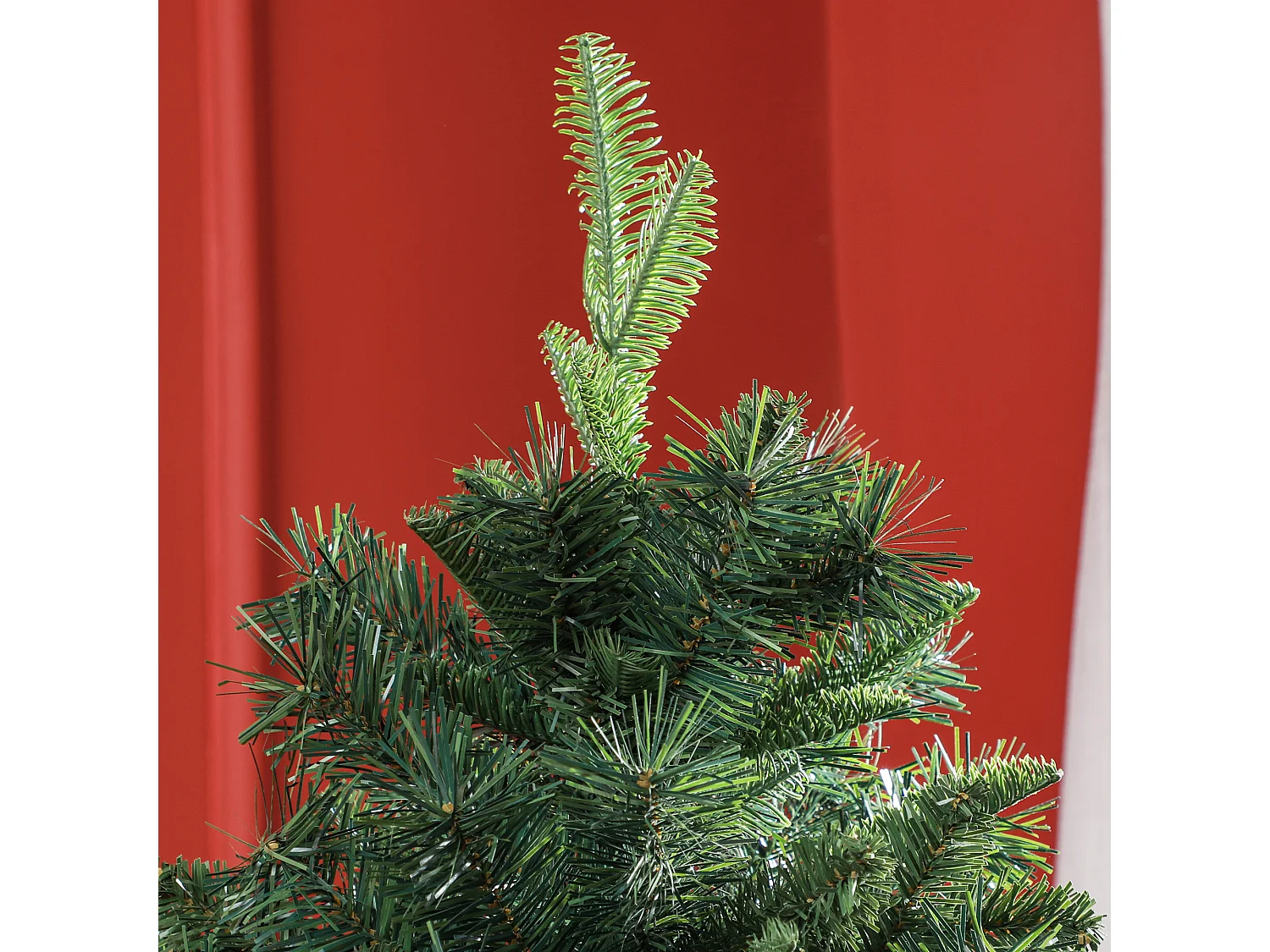 Sapin de Noël artificiel H.180 cm 1061 branches épines grand réalisme métal PVC PE vert
