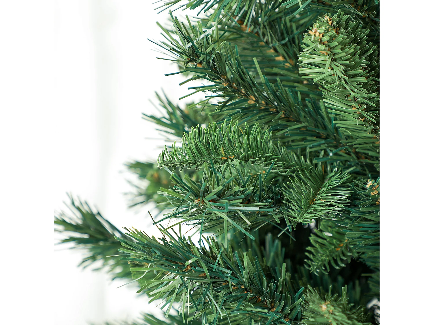 Sapin de Noël artificiel H.180 cm 1061 branches épines grand réalisme métal PVC PE vert