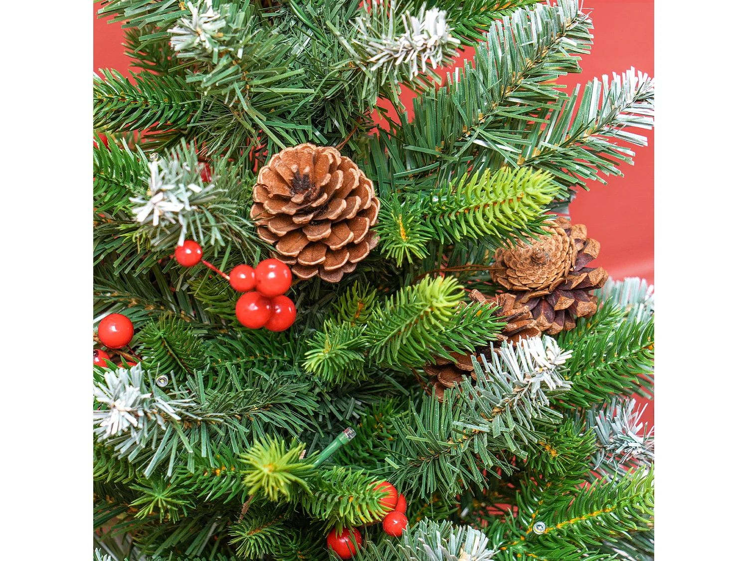 Mini sapin de Noël avec éclairage LED - petit sapin de Noël artificiel - décoration de Noël - 60 cm