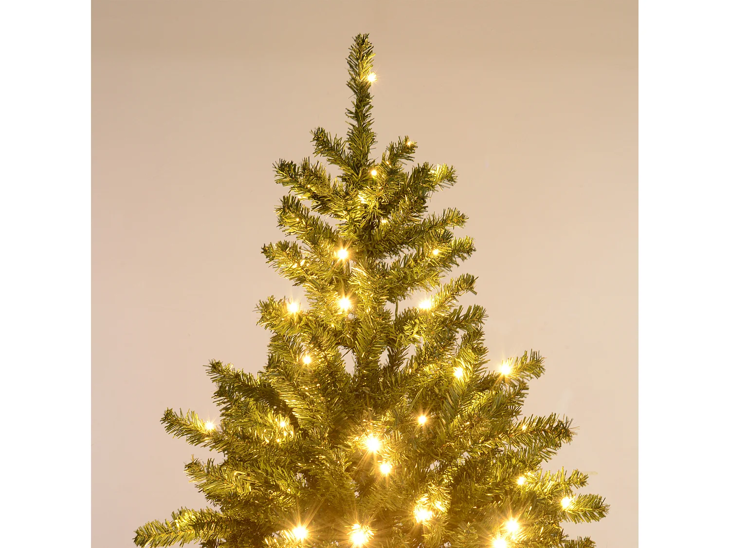 Sapin de Noël artificiel LED H.180 cm - 872 branches - blanc chaud vert