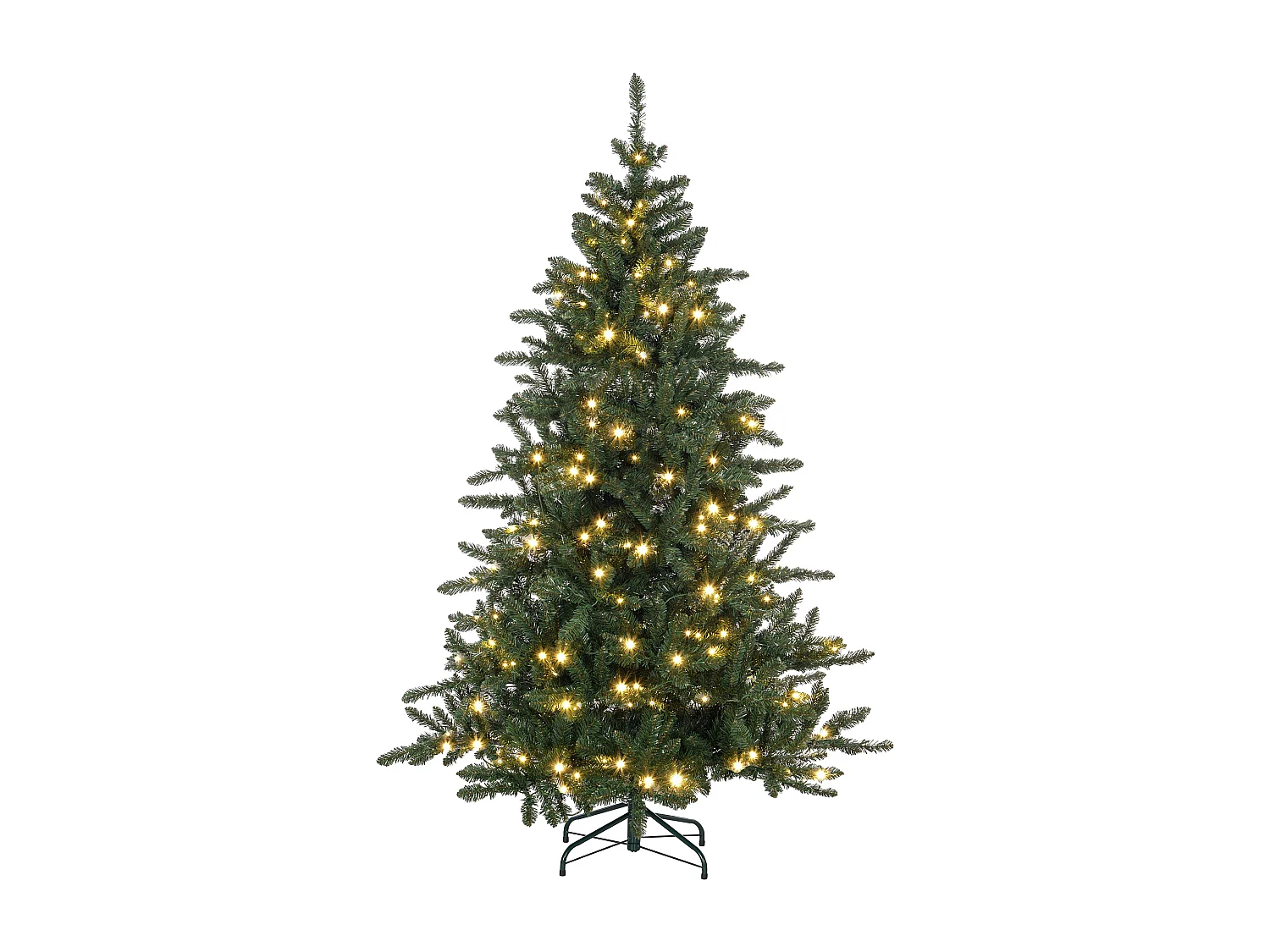 Sapin de Noël artificiel LED H.180 cm - 872 branches - blanc chaud vert