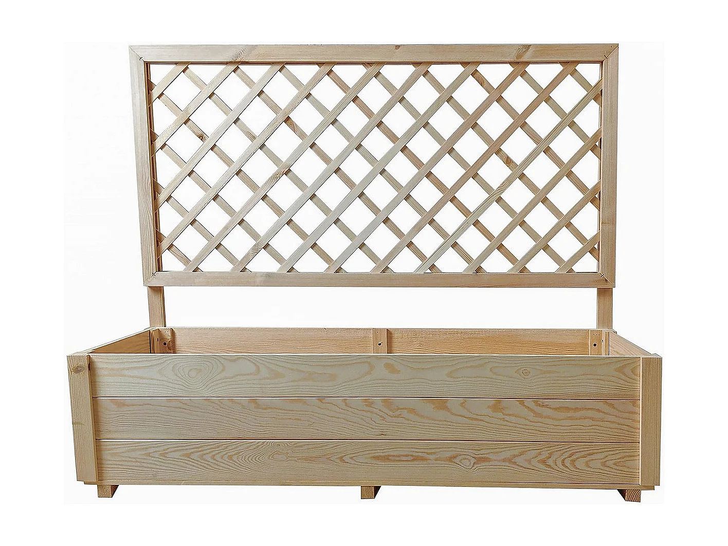 Pflanzkasten aus Holz "Orpin" mit Rankgitter - 128 x 44,5 x 103,5 cm