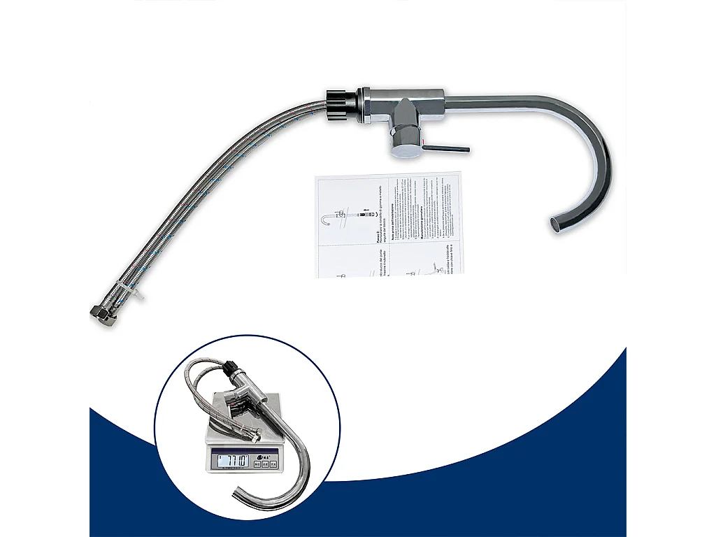 Miscelatore da cucina in acciaio inossidabile Joystick monocomando,cromato AICA