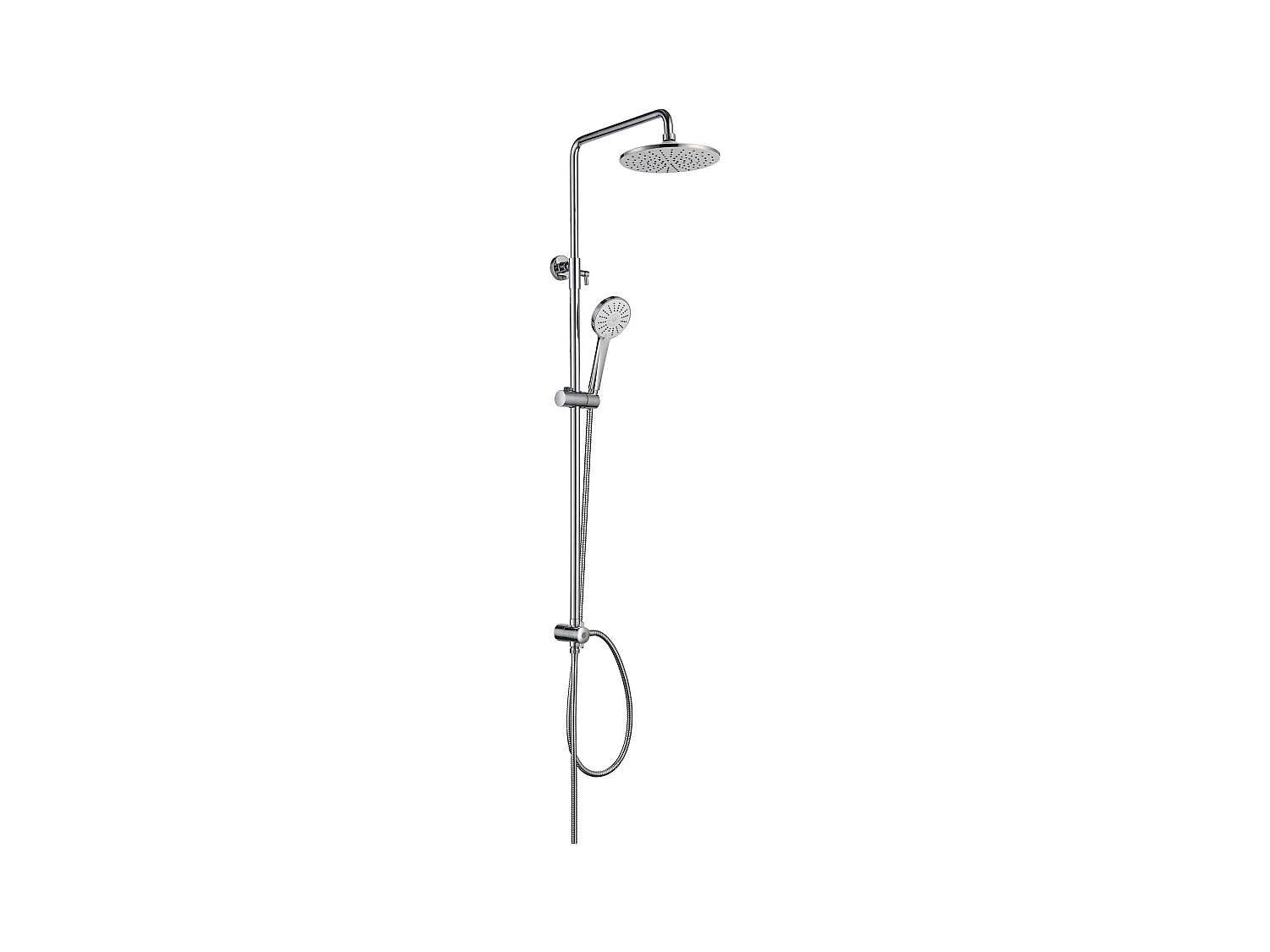 CECIPA MAX Système de Douche Chrome Colonne de Douche Cascade avec Douchette 3 Fonctions Ensemble de Douche en acier inoxydable (sans Robinetterie)