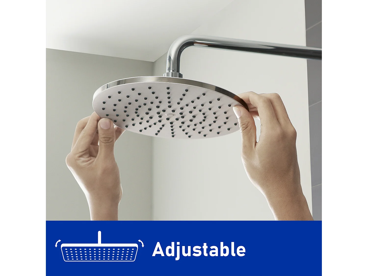 CECIPA MAX Système de Douche Chrome Colonne de Douche Cascade avec Douchette 3 Fonctions Ensemble de Douche en acier inoxydable (sans Robinetterie)