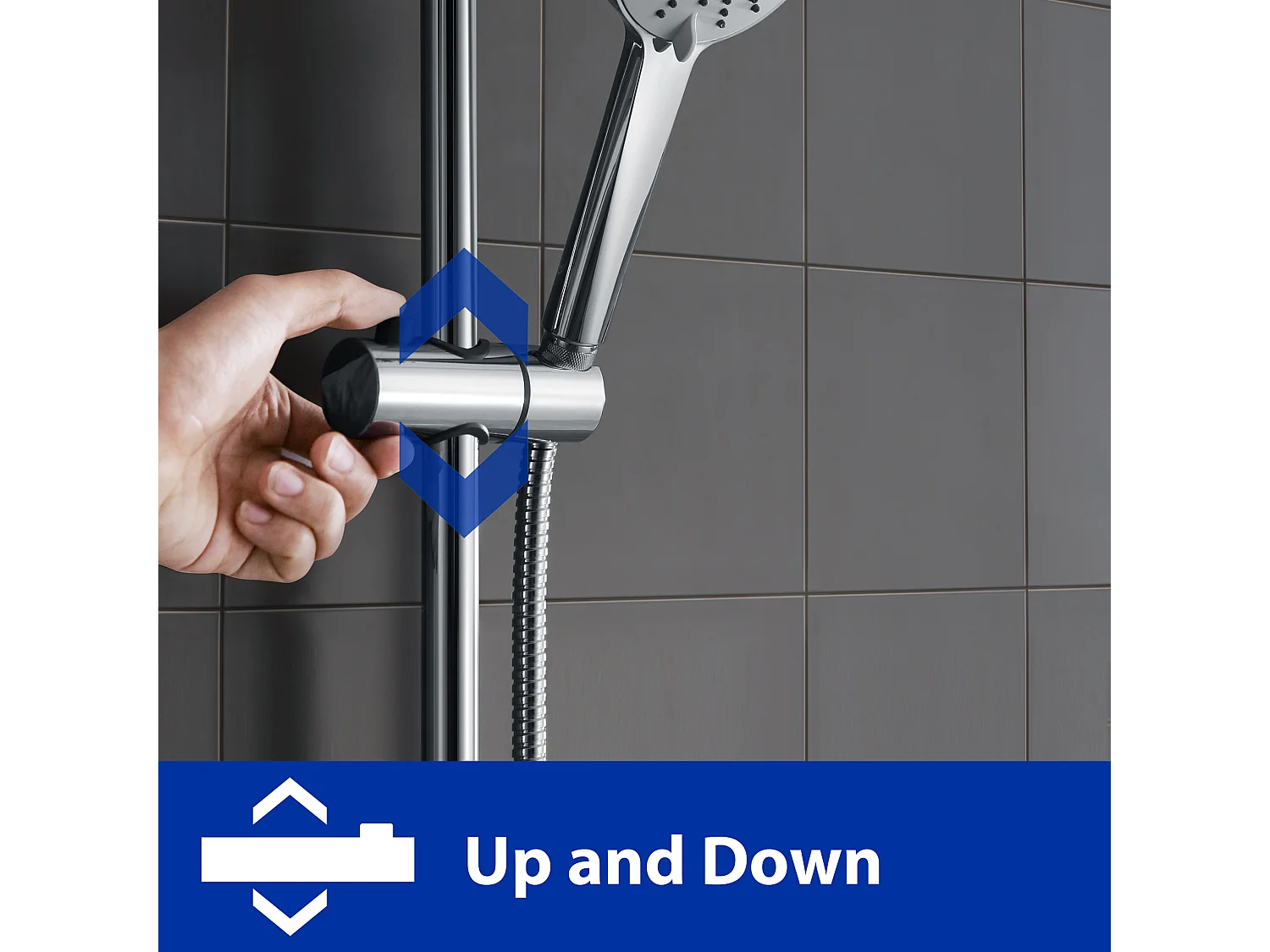 CECIPA MAX Système de Douche Chrome Colonne de Douche Cascade avec Douchette 3 Fonctions Ensemble de Douche en acier inoxydable (sans Robinetterie)