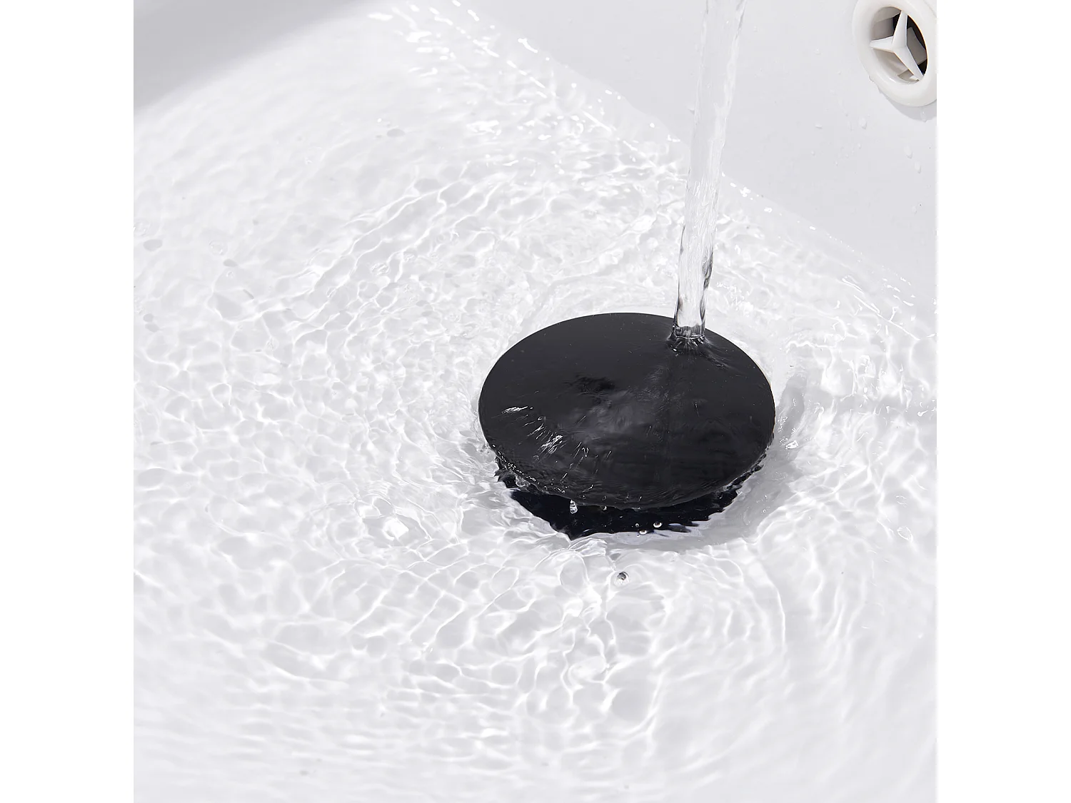 Auralum max Bonde Pop Up avec Trop-Plein,Noir,Universal Lavabo Bouchon de Vidange avec Panier à Crépine,Laiton Anti-Colmatage Vidage Salle de Bain