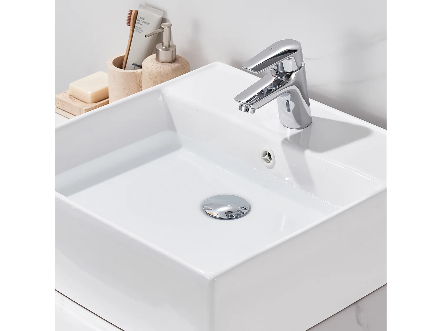 Auralum max 2pcs Bonde de Lavabo avec Trop Plein,Bonde de Lavabo Pop Up Valve,Bonde de Lavabo avec Panier à Crépine pour Salle de Bain,Chromé