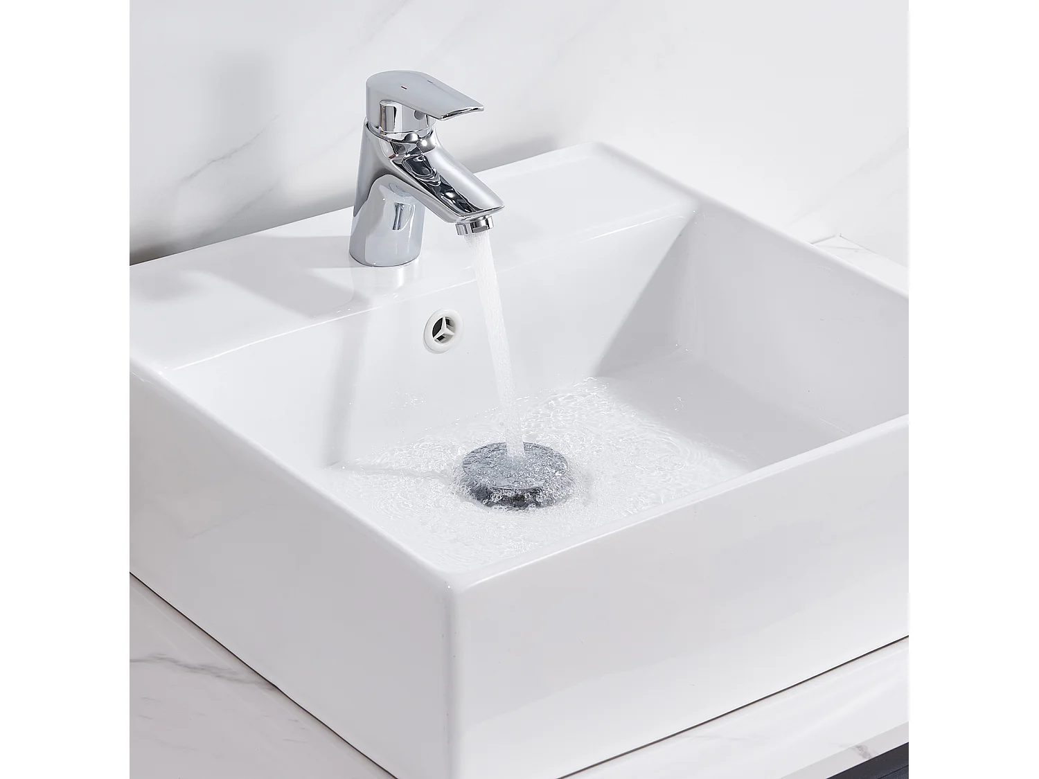 Auralum max 2pcs Bonde de Lavabo avec Trop Plein,Bonde de Lavabo Pop Up Valve,Bonde de Lavabo avec Panier à Crépine pour Salle de Bain,Chromé