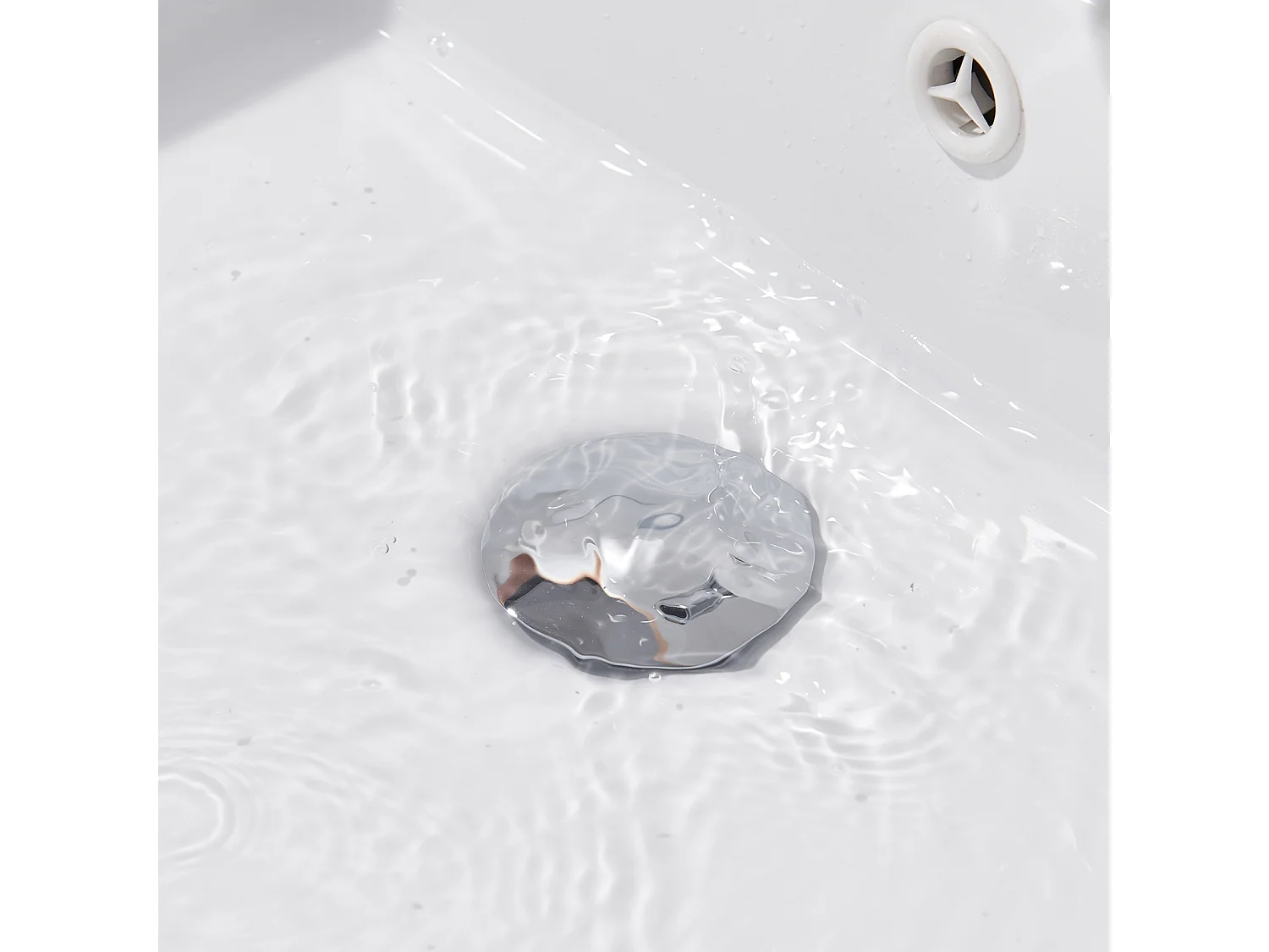 Auralum max 2pcs Bonde de Lavabo avec Trop Plein,Bonde de Lavabo Pop Up Valve,Bonde de Lavabo avec Panier à Crépine pour Salle de Bain,Chromé