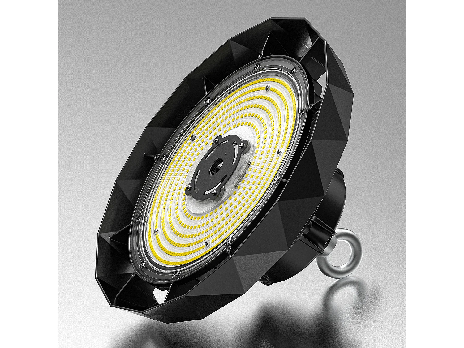 Anten Industrie-LED-Flutlicht 150 W | UFO-Hallenleuchte | Kaltweiß 6000 K, 22500 lm, Beleuchtung für Lager/Werkstatt/Hängezimmer/Garage/Ausstellungsraum