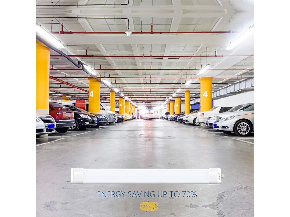 Anten Neon LED 120 cm, 36 W, 3960 lm, Kaltweiß 4000 K, LED-Röhre, LED-Lichtleiste, IP65 wasserdichte Deckenleuchte, Werkstatt/Keller/Büro/Hobby/Scheune