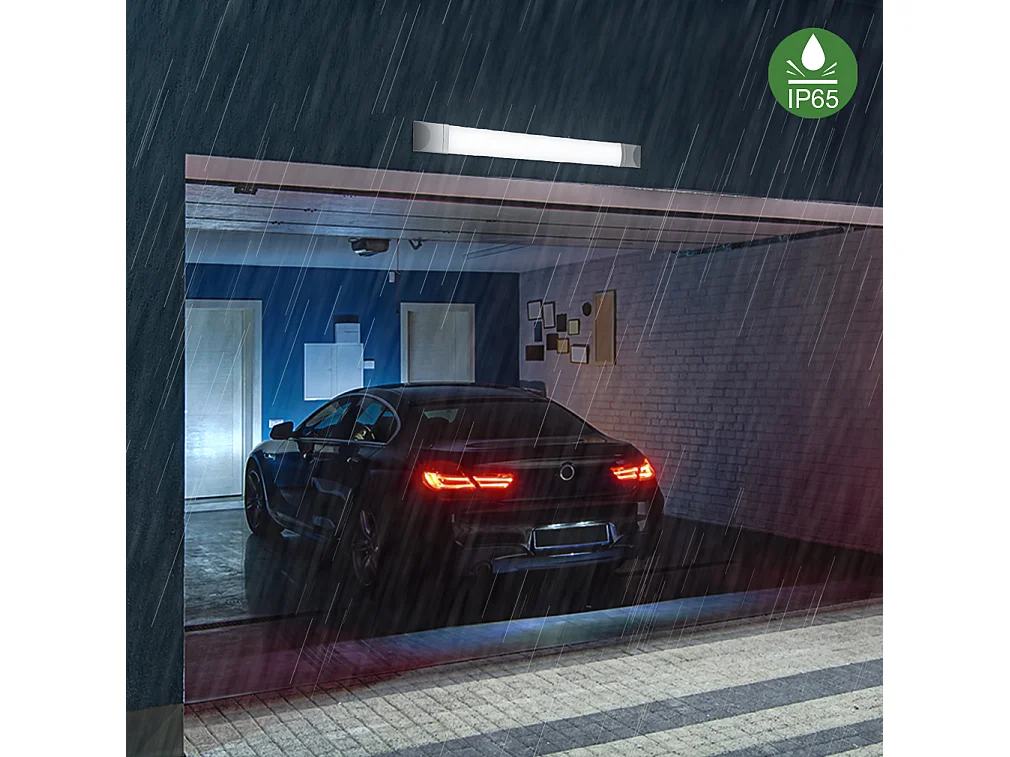 Anten Neon LED 60CM|45W 3960LM Anschließbare LED-Röhre|Naturweiß (4000K)IP65 LED-Lichtleiste für Garage, Werkstatt, Keller, Badezimmer, Büro, Parkplatz