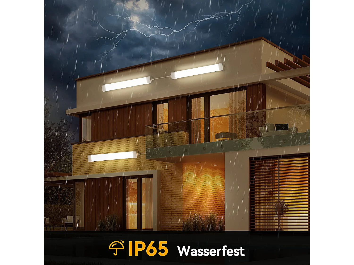 Anten Neon LED 150 cm | 45 W 4950 lm anschließbare LED-Röhre | Naturweiß (4000 K) IP65 LED-Lichtleiste für Garage, Werkstatt, Keller, Badezimmer, Büro, Parkplatz