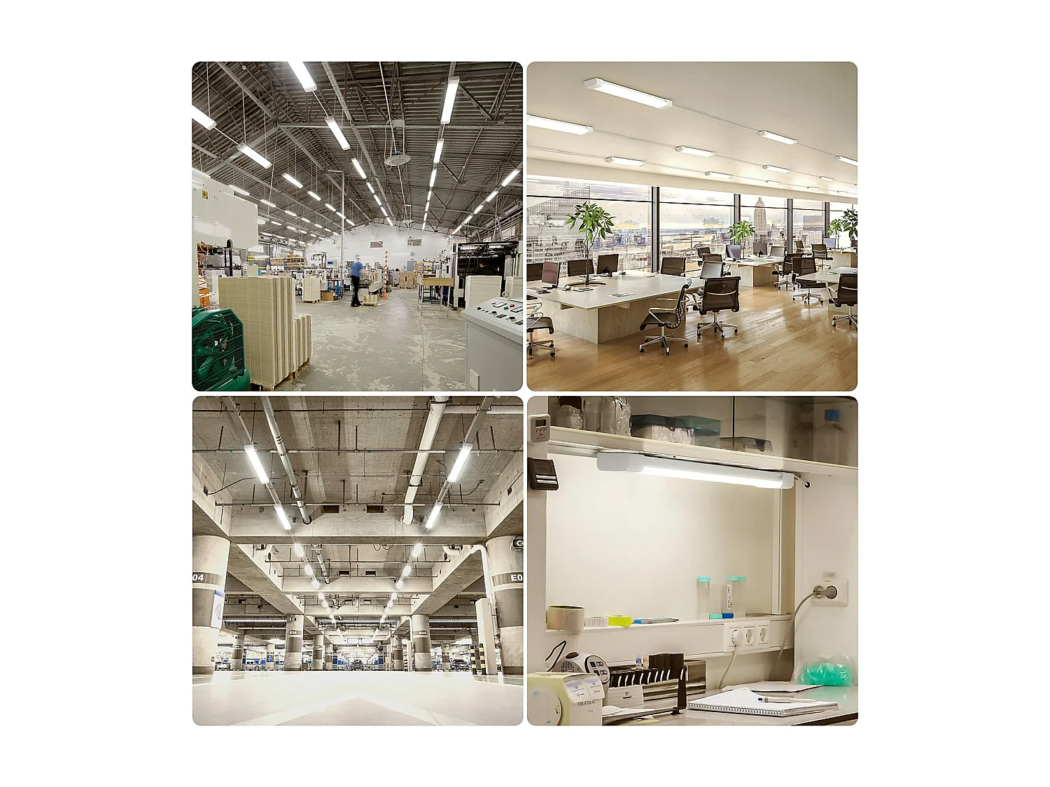 Anten Neon LED 150 cm | 45 W 4950 lm anschließbare LED-Röhre | Naturweiß (4000 K) IP65 LED-Lichtleiste für Garage, Werkstatt, Keller, Badezimmer, Büro, Parkplatz