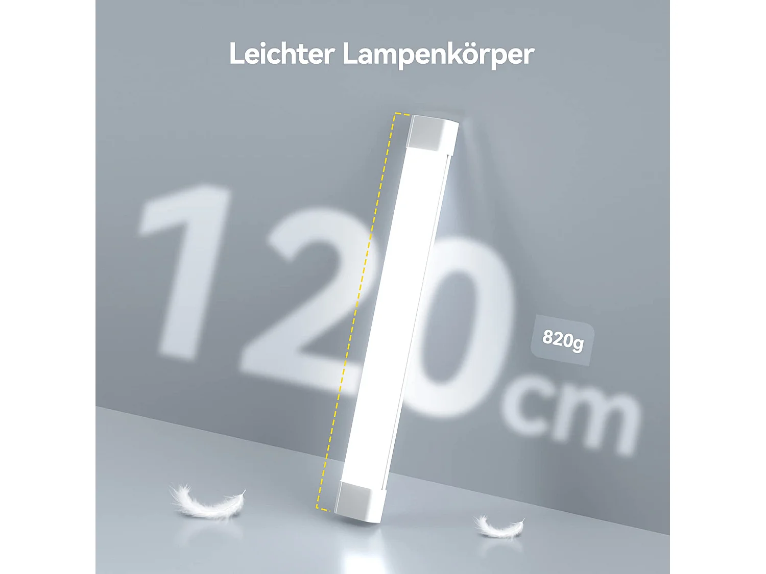 Antenne Neon LED 120CM| 36W 4000lm anschließbare LED-Röhre | Kaltweiß (6000 K) IP65 LED-Lichtleiste für Garage, Werkstatt, Keller, Badezimmer, Büro, Parkplatz