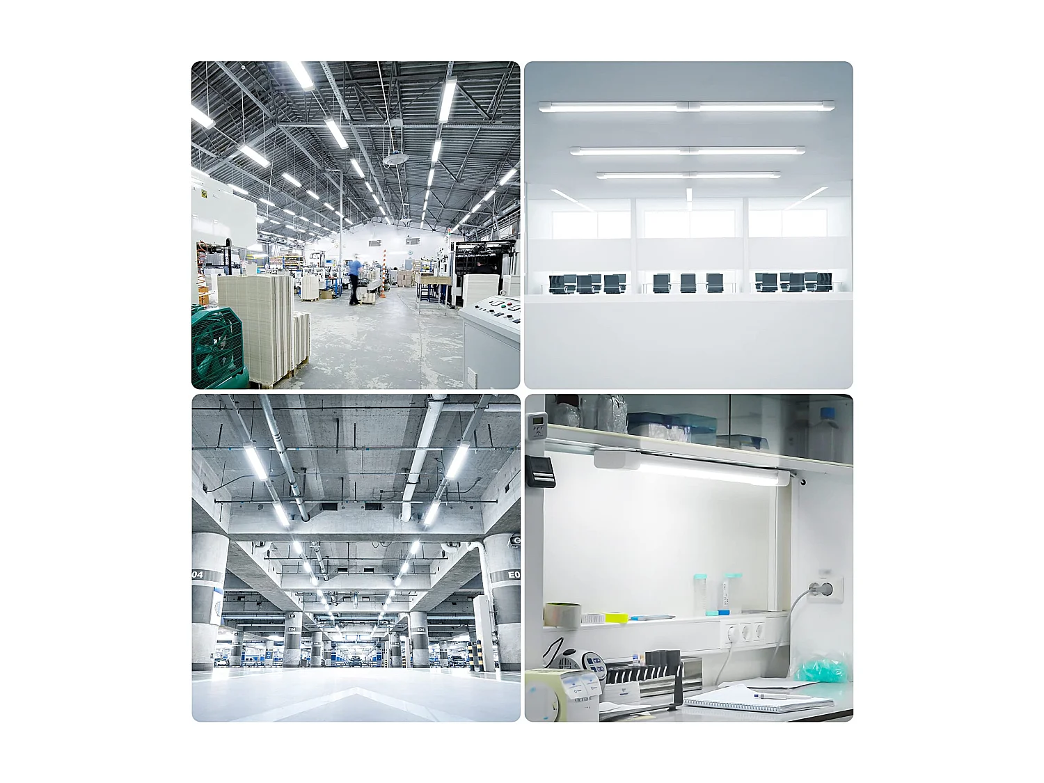 Anten Neon LED 120CM| 36W 4000lm Connectable Tube LED | Blanc Froid(6000K) Reglette LED IP65 pour Garage Ateliers Sous-sol Salle bain Bureau Parking