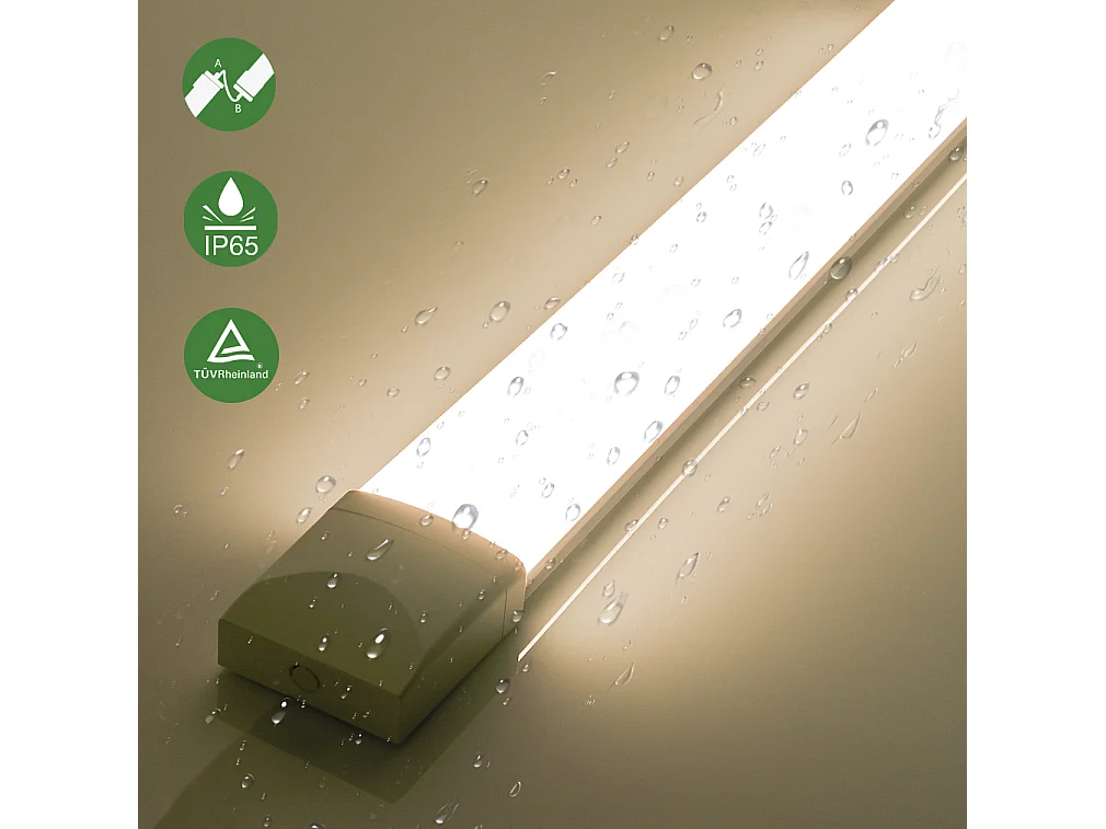 Anten Neonröhre 60cm Ultraleichte LED-Röhre 18W LED-Streifen Neonröhre Innen- und Außenbeleuchtung IP65 Wasserdicht Röhrenbeleuchtung Neutralweiß 4000K