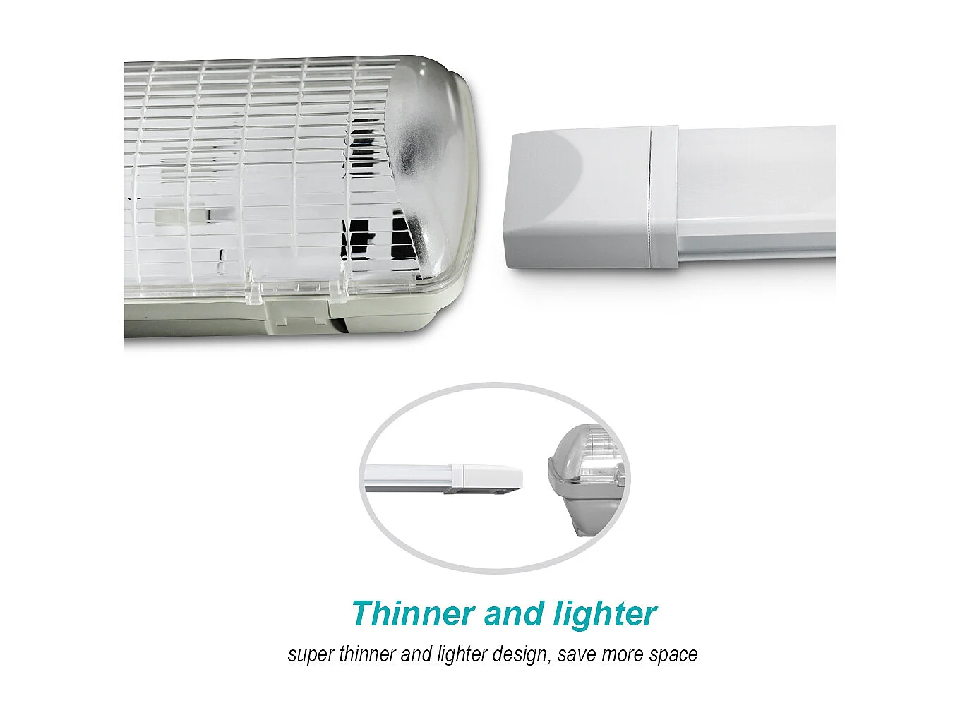 Anten Neonröhre 60cm Ultraleichte LED-Röhre 18W LED-Streifen Neonröhre Innen- und Außenbeleuchtung IP65 Wasserdicht Röhrenbeleuchtung Neutralweiß 4000K