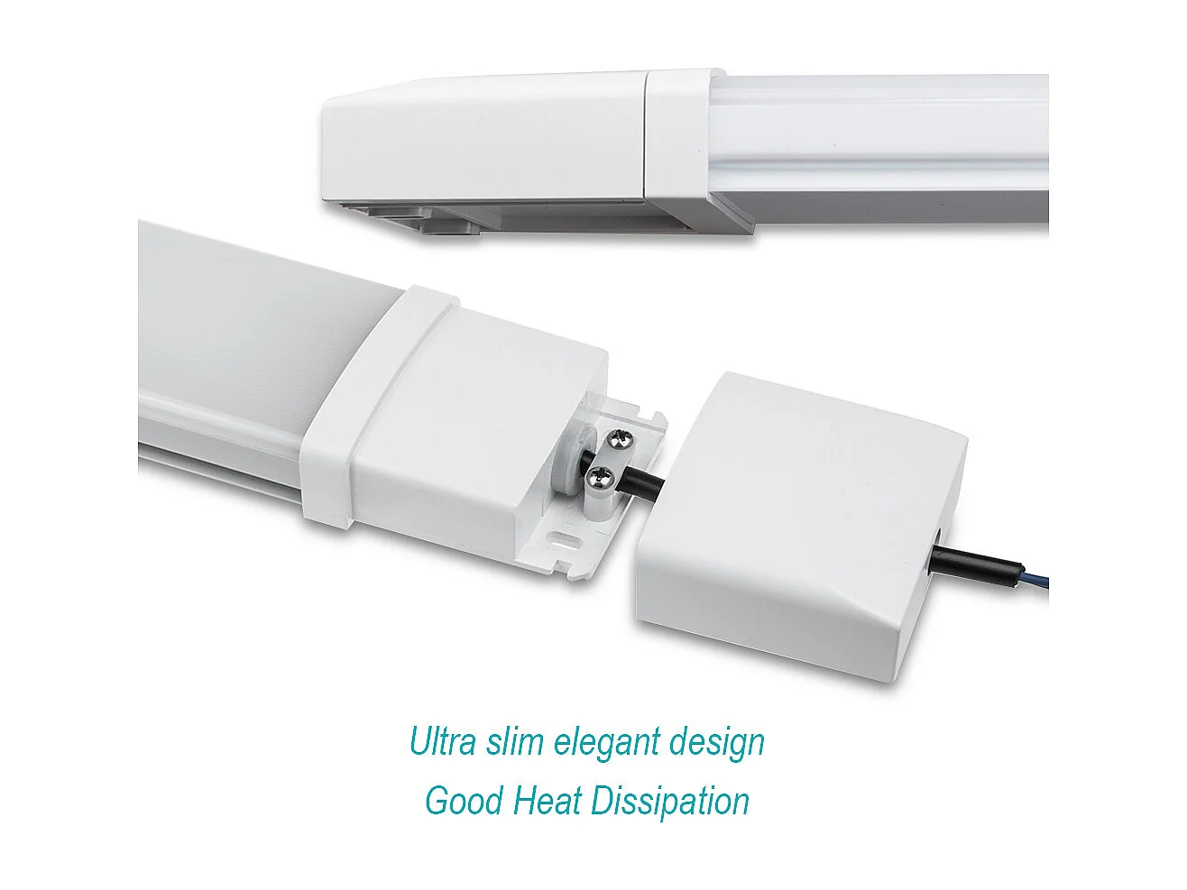 Anten Néon Tube 60cm Tube led Ultra-léger Réglette LED 18W Tube Néon Éclairage Intérieur et Extérieur IP65 Étanche Tube Éclairage Blanc Neutre 4000K