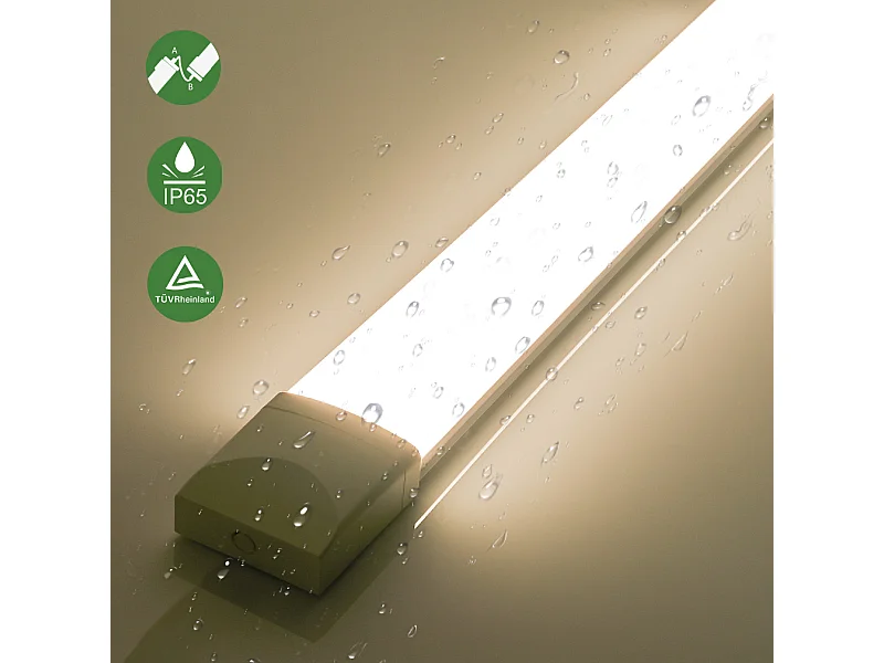 Anten Neonröhre 60cm Ultraleichte LED-Röhre 18W LED-Streifen Neonröhre Innen- und Außenbeleuchtung IP65 Wasserdicht Röhrenbeleuchtung Neutralweiß 4000K