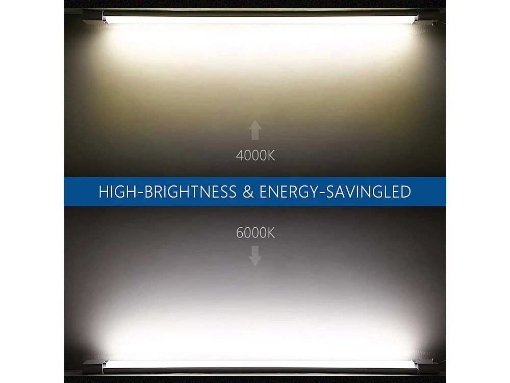 Anten Neon LED 120 cm, 36 W, 3960 lm, Kaltweiß 6000 K, LED-Röhre, LED-Lichtleiste, IP65 wasserdichte Deckenleuchte, Werkstatt/Keller/Büro/Hobby/Scheune