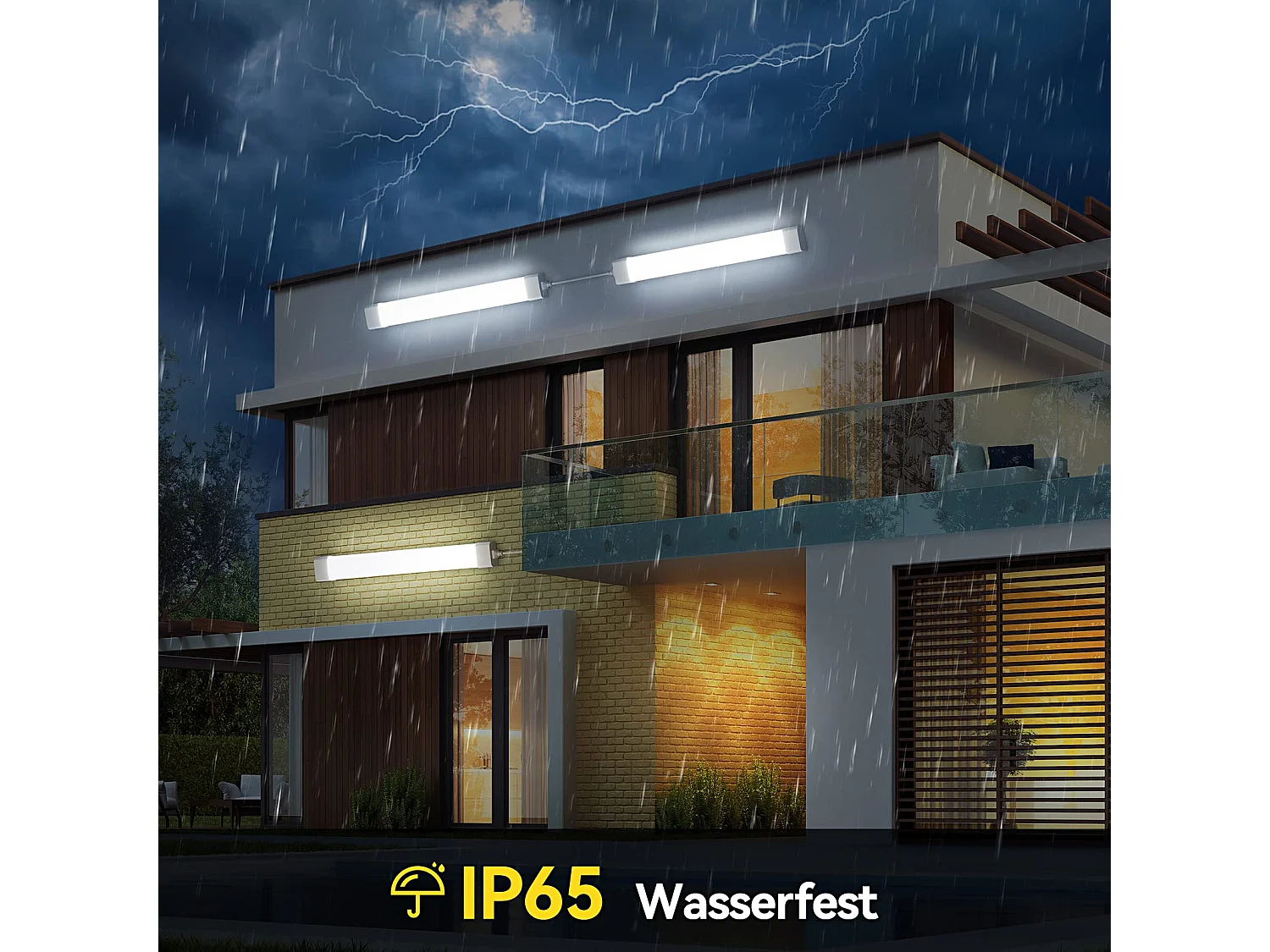 Anten Neon LED 150 cm | 45 W 4950 lm anschließbare LED-Röhre | Kaltweiß (6000 K) LED-Lichtleiste IP65 für Garage, Werkstatt, Keller, Badezimmer, Büro, Parkplatz