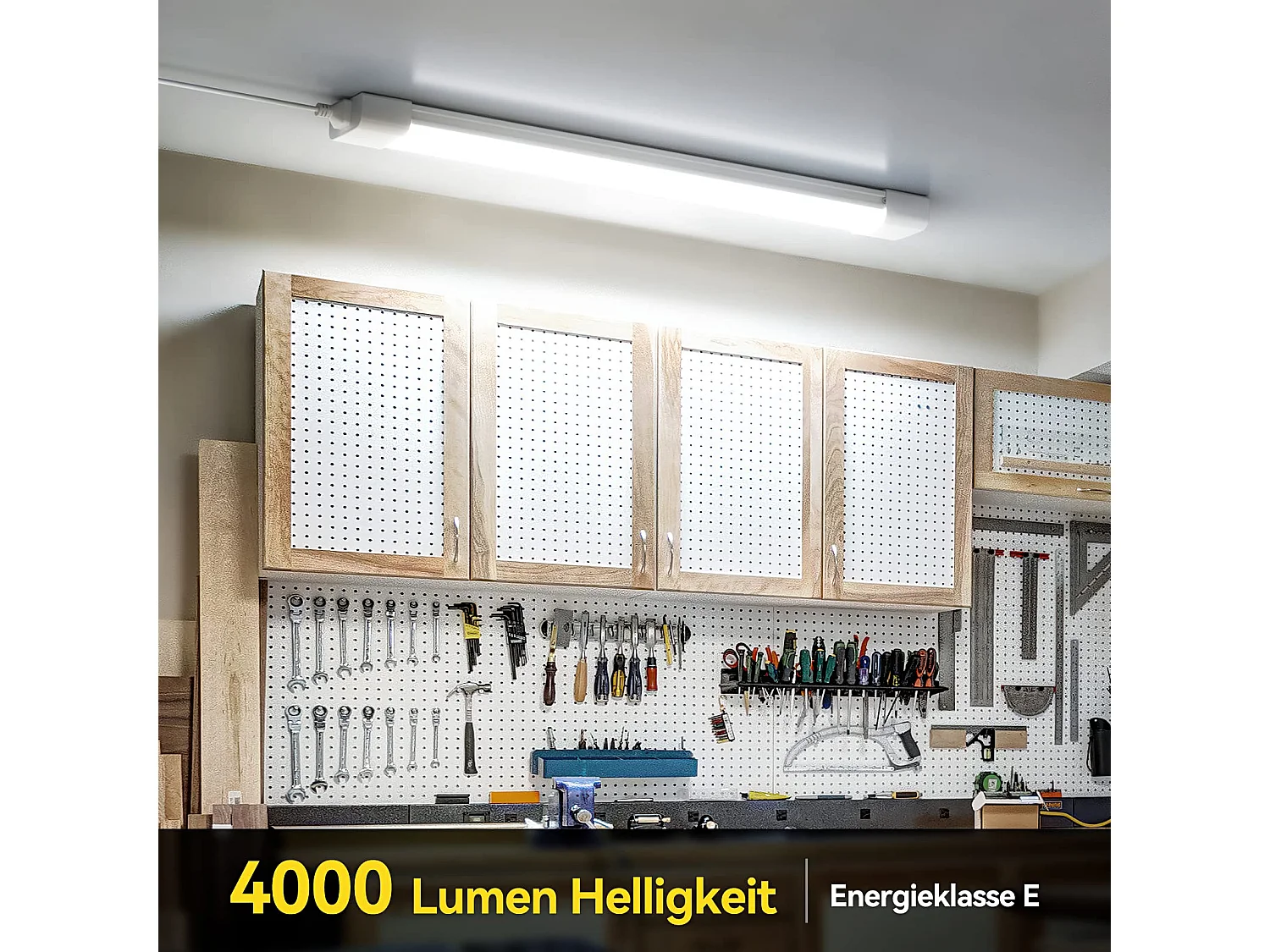 Anten Neon LED 150CM|45W 4950lm Connectable Tube LED|Blanc Froid(6000K) Reglette LED IP65 pour Garage Ateliers Sous-sol Salle de bain Bureau Parking