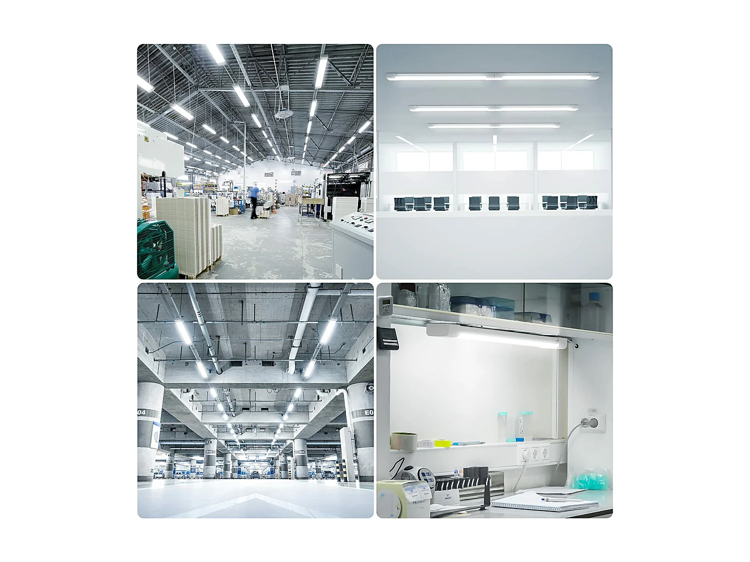 Anten Neon LED 150CM|45W 4950lm Connectable Tube LED|Blanc Froid(6000K) Reglette LED IP65 pour Garage Ateliers Sous-sol Salle de bain Bureau Parking