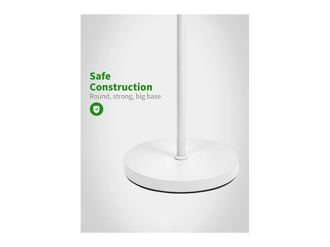 Anten Lampadaire sur Pied LED Dimmable KAKA | Blanc 20 W avec Lampe de Lecture moderne flexible de 7 W | avec Télécommande 2750LM pour Salon, Chambre