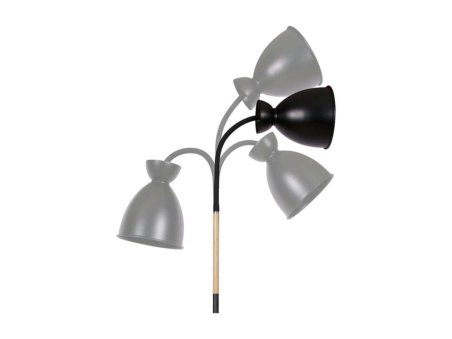 Anten Stehleuchte schwenkbar Schwarz | E27 Fassung MAX 60W | Höhe 159 cm | Stehlampe für Wohnzimmer und Schlafzimmer | Retro-Stehlampe aus Metall | Ohne Glühbirnen