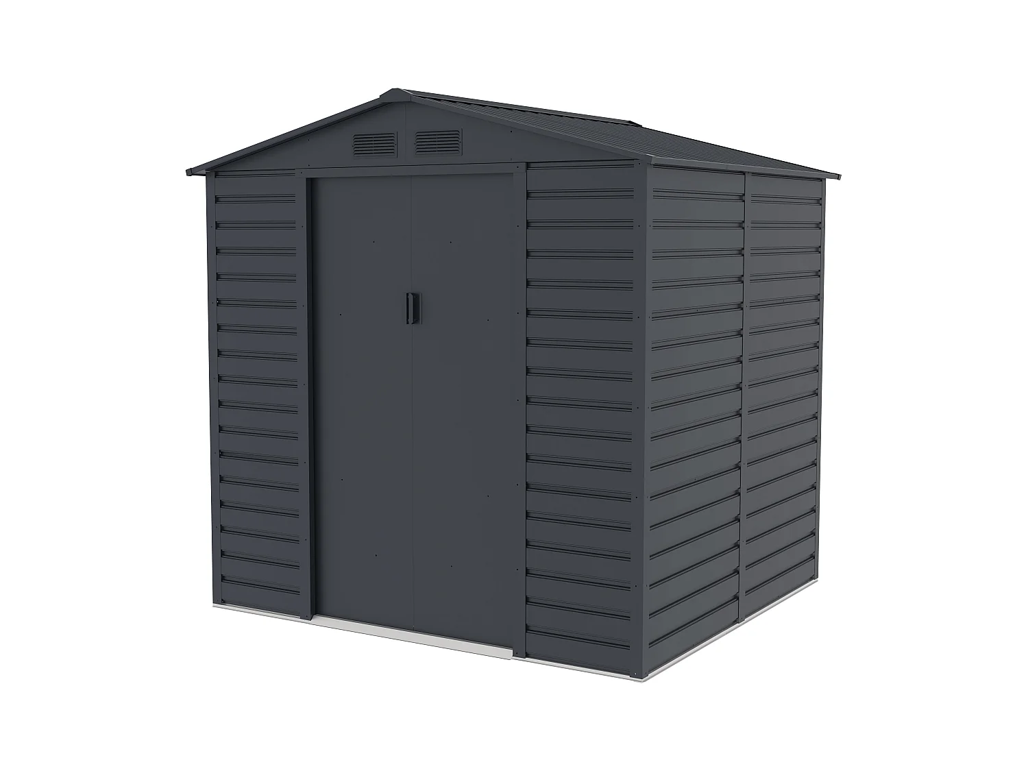 Abri de jardin métal en acier galvanisé - Anthracite - 4,15 m² - ADELMO